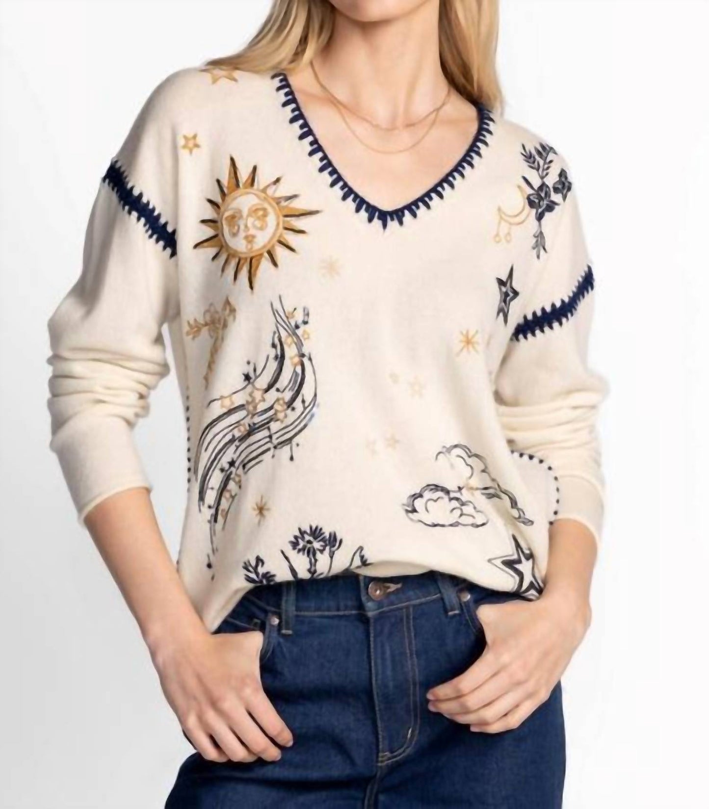 Johnny Was - THE WHIPSTITCH V‑NECK PULLOVER MAIORA