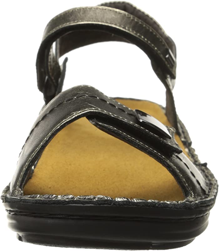 Naot Women's Papaya Wedge Sandal Metal Leather Size 36 M EU