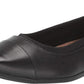 Clarks Women's Un Darcey Cap Ballet Flat Black Size 9.5 D(W) US