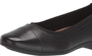 Clarks Women's Un Darcey Cap Ballet Flat Black Size 9.5 D(W) US