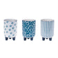 Footed Stone Planter Set of 3