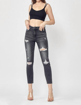 Risen - Olivia High Rise Distressed Skinny Jeans