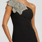 Mac Duggal - Crepe One Shoulder Gown With Crystal Flower