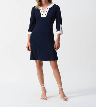 Joseph Ribkoff - Colour Block Knee Length Dress