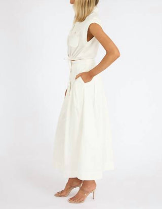 Karina Grimaldi - Eden Solid Button Down Skirt