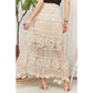 Adora - Crochet Lace Maxi Skirt With Drawstring Waist