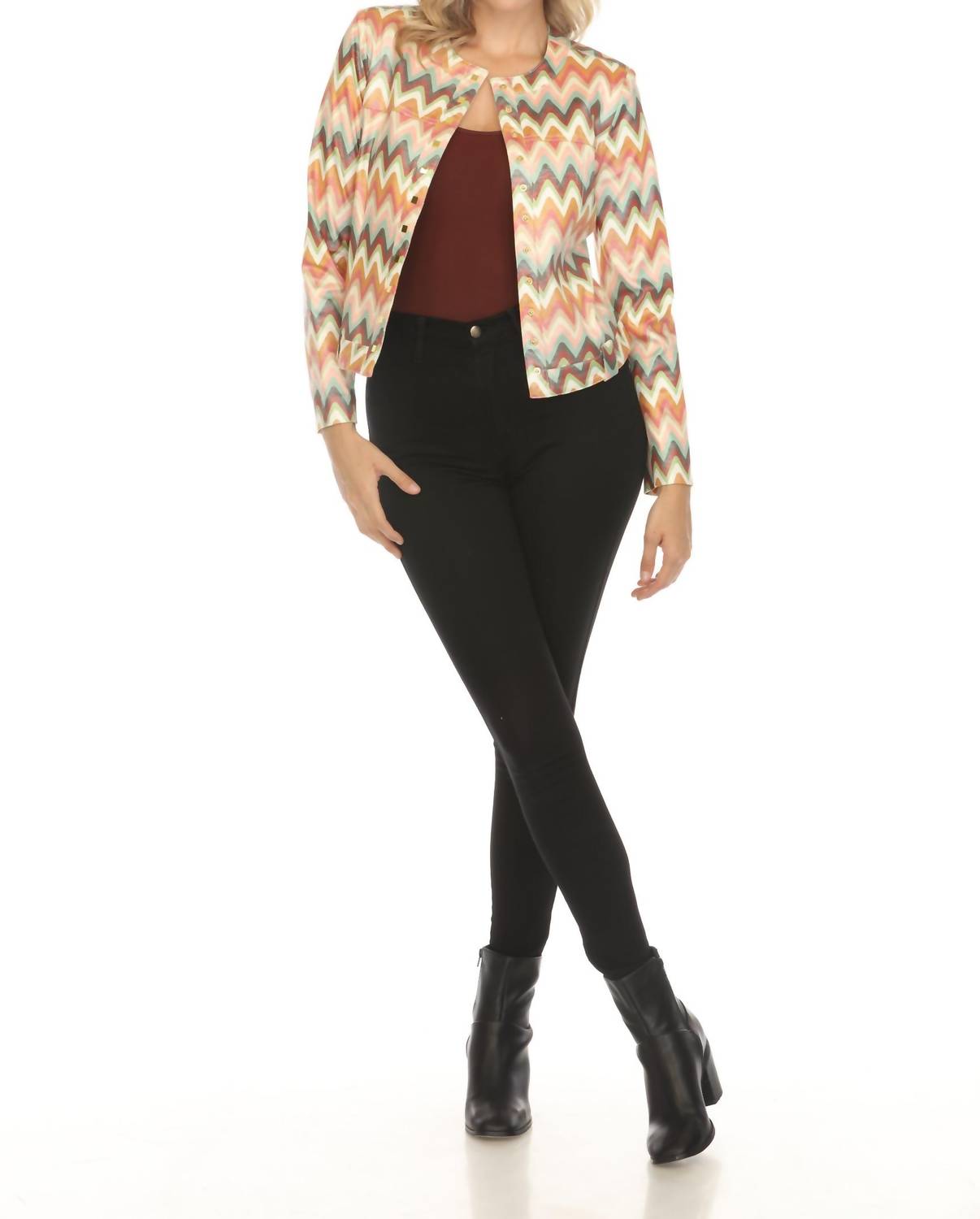 Insight - Chevron Vegan Leather Jacket