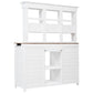 TOPMAX 65.7" Tall Garden Potting Bench Table with Hutch