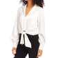 Karen Kane - Satin Tie Front Top