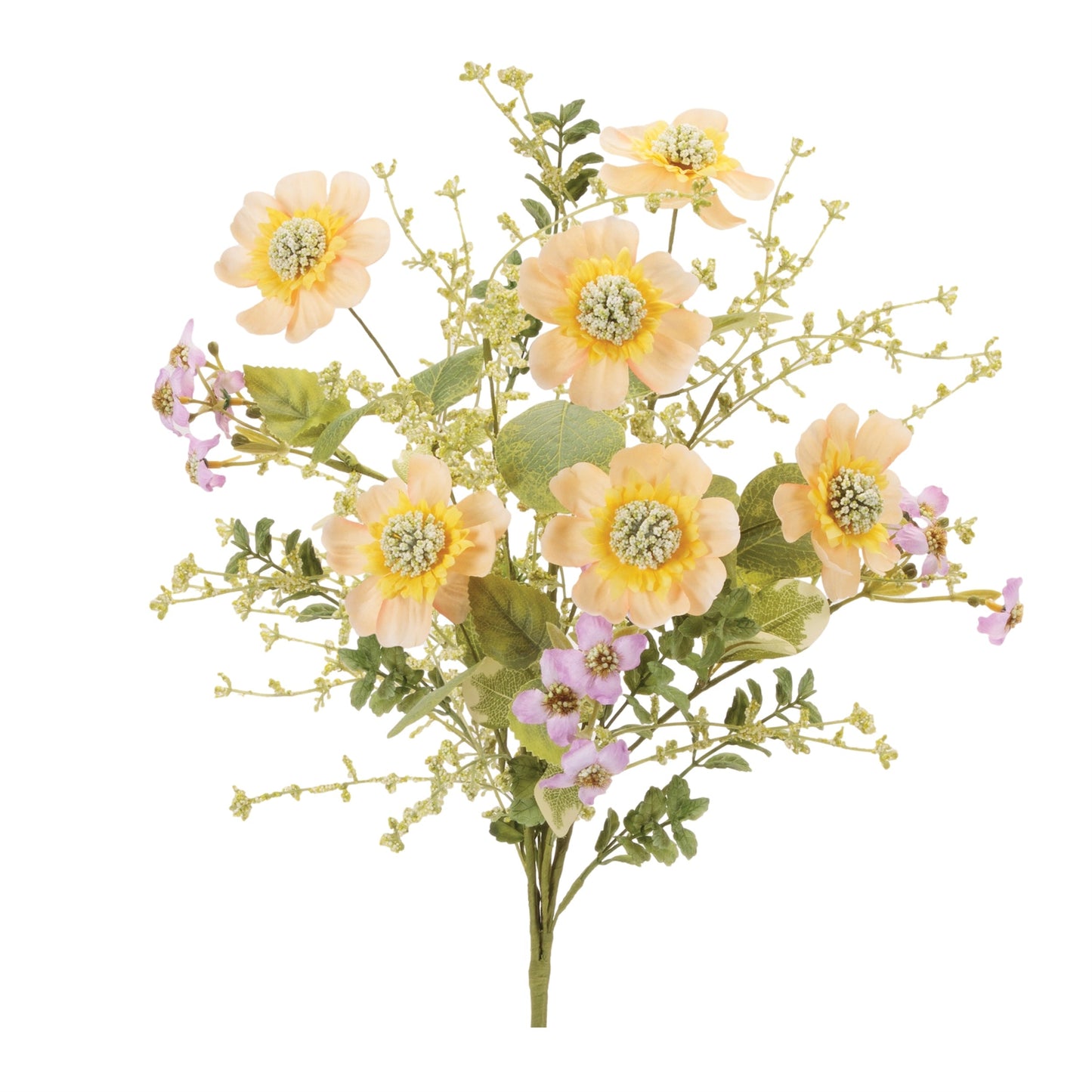 Mixed pincushion floral bush (set of 2)