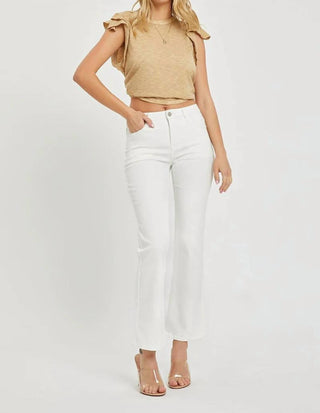 Risen - Mid Rise Ankle Boot Cut Jeans