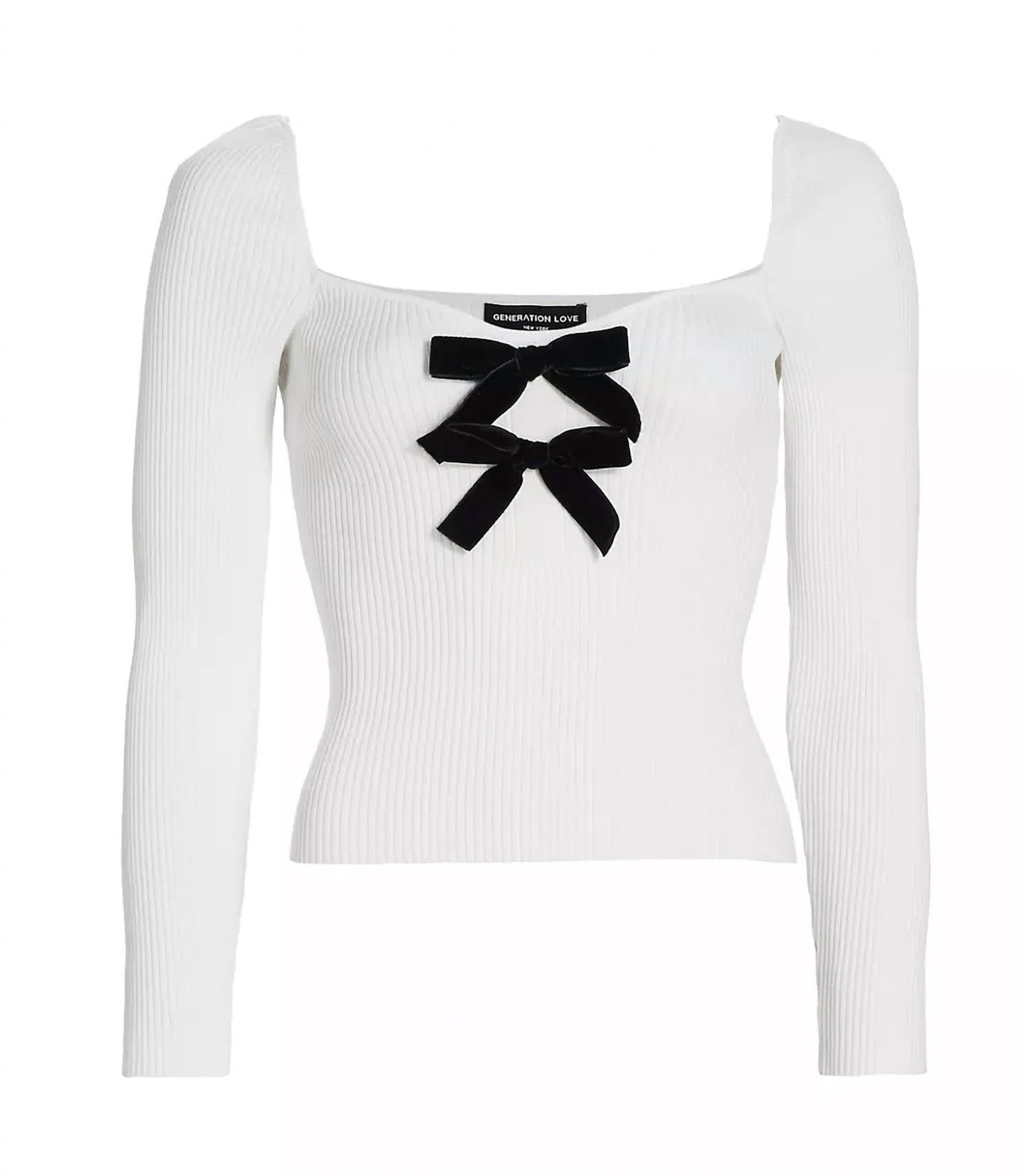 Generation Love - Coralie Velvet Bow Top