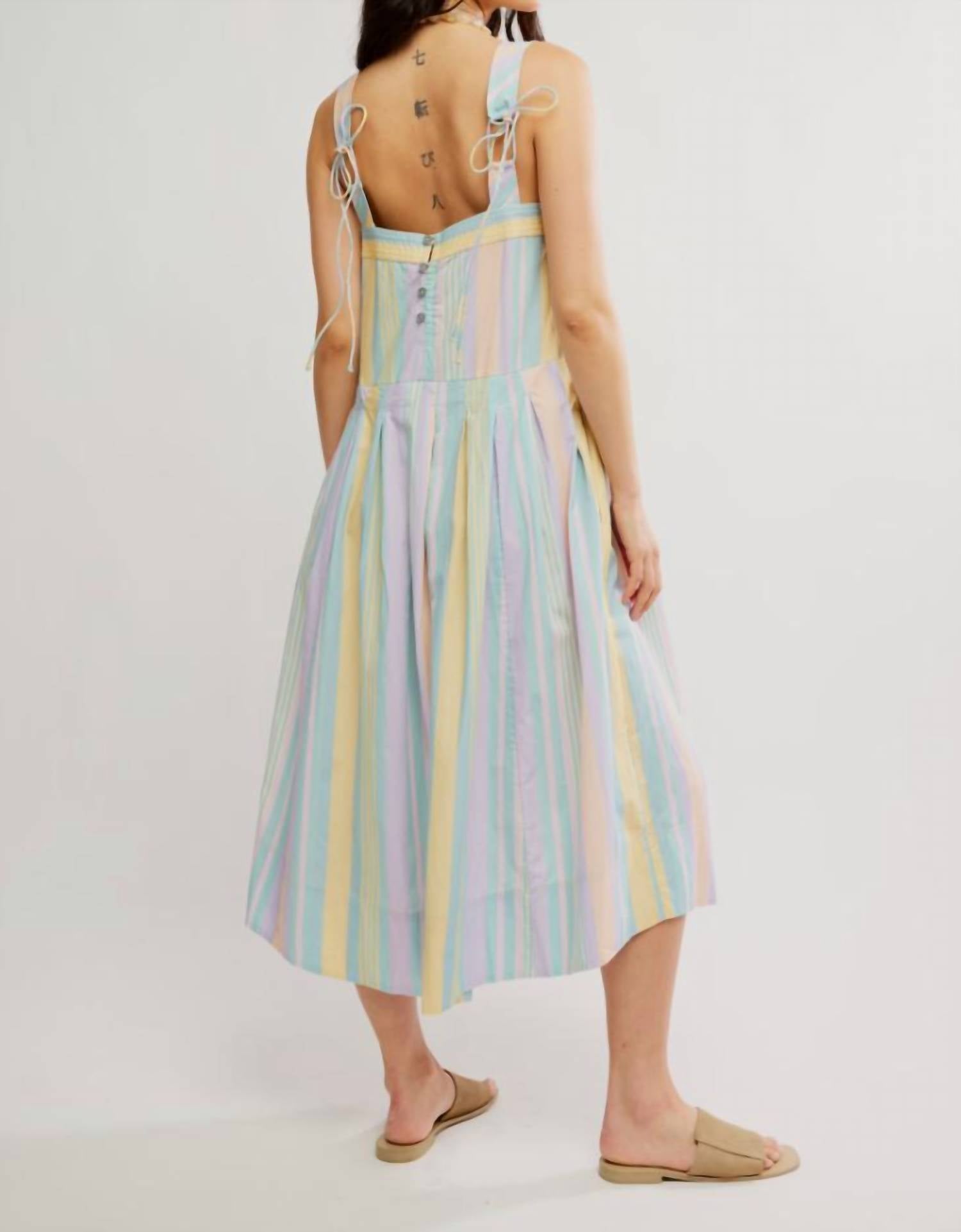 Free People - Primavera Stripe Midi Dress
