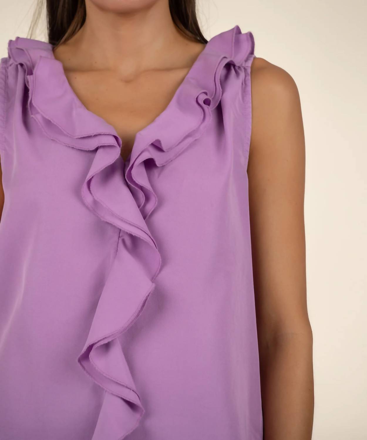 Kut From The Kloth - Genessa Ruffle Front Sleeveless Top