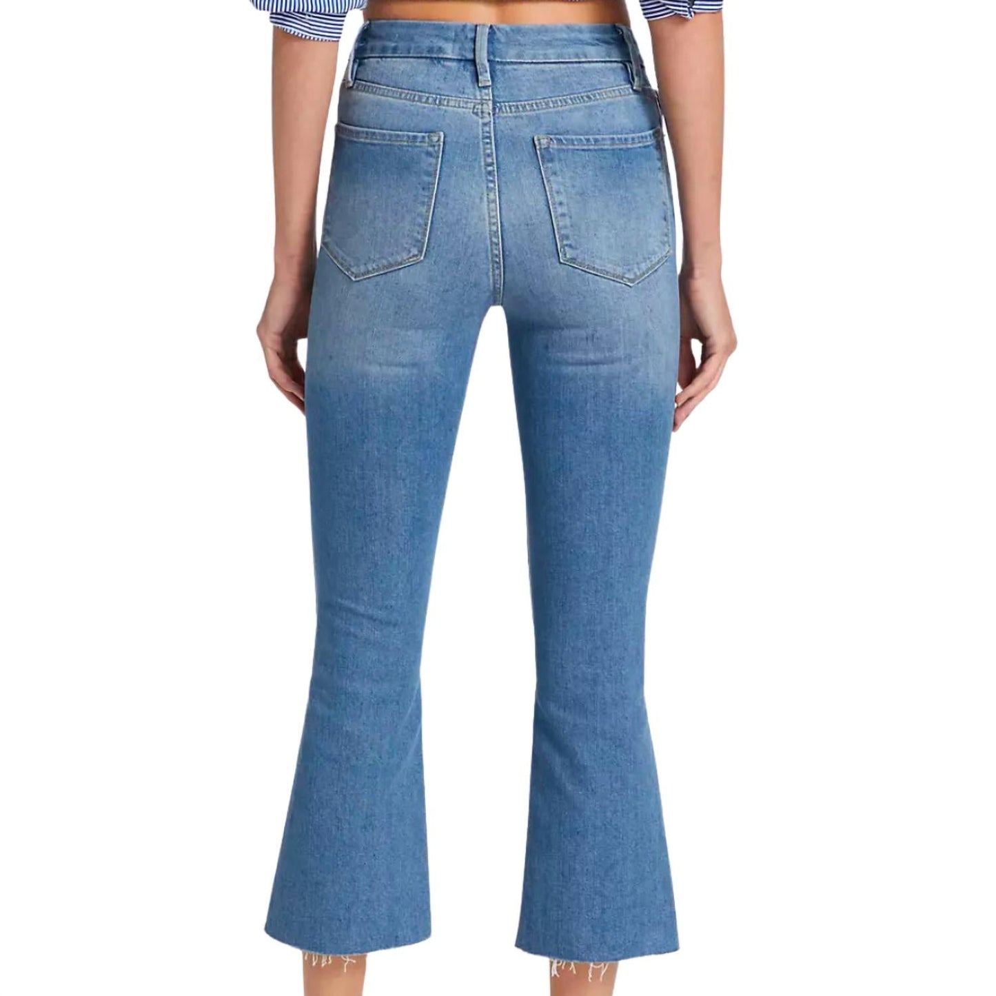 Frame - Le Super High Crop Mini Bot Raw Hem Jeans