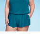 Women's UPF 50 Tiered Tankini Top Aqua Green® Black Size S