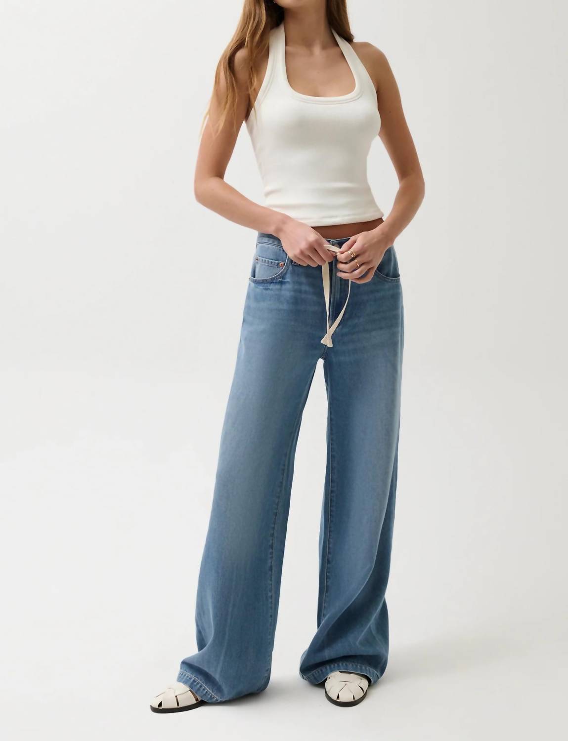 Pistola - Jadyn Mid Rise Drawstring Jeans
