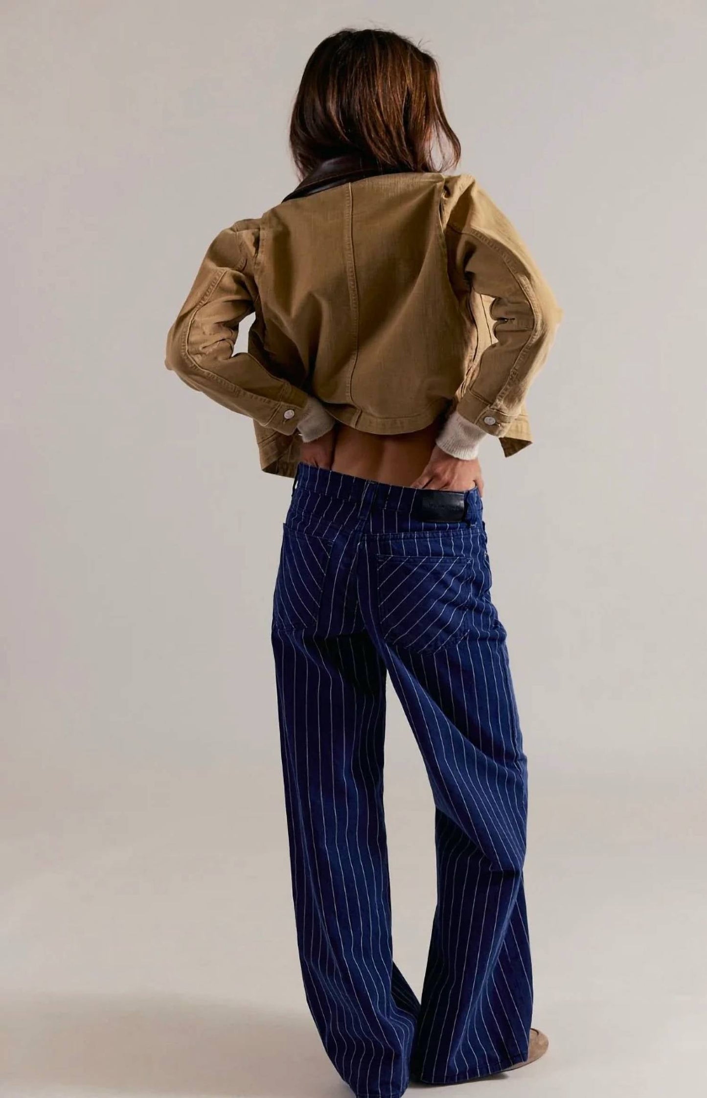 Free People - Nia Striped Boyfriend Jeans