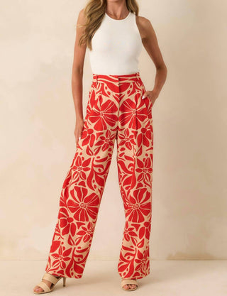 Aylaya - Linen Floral Pant