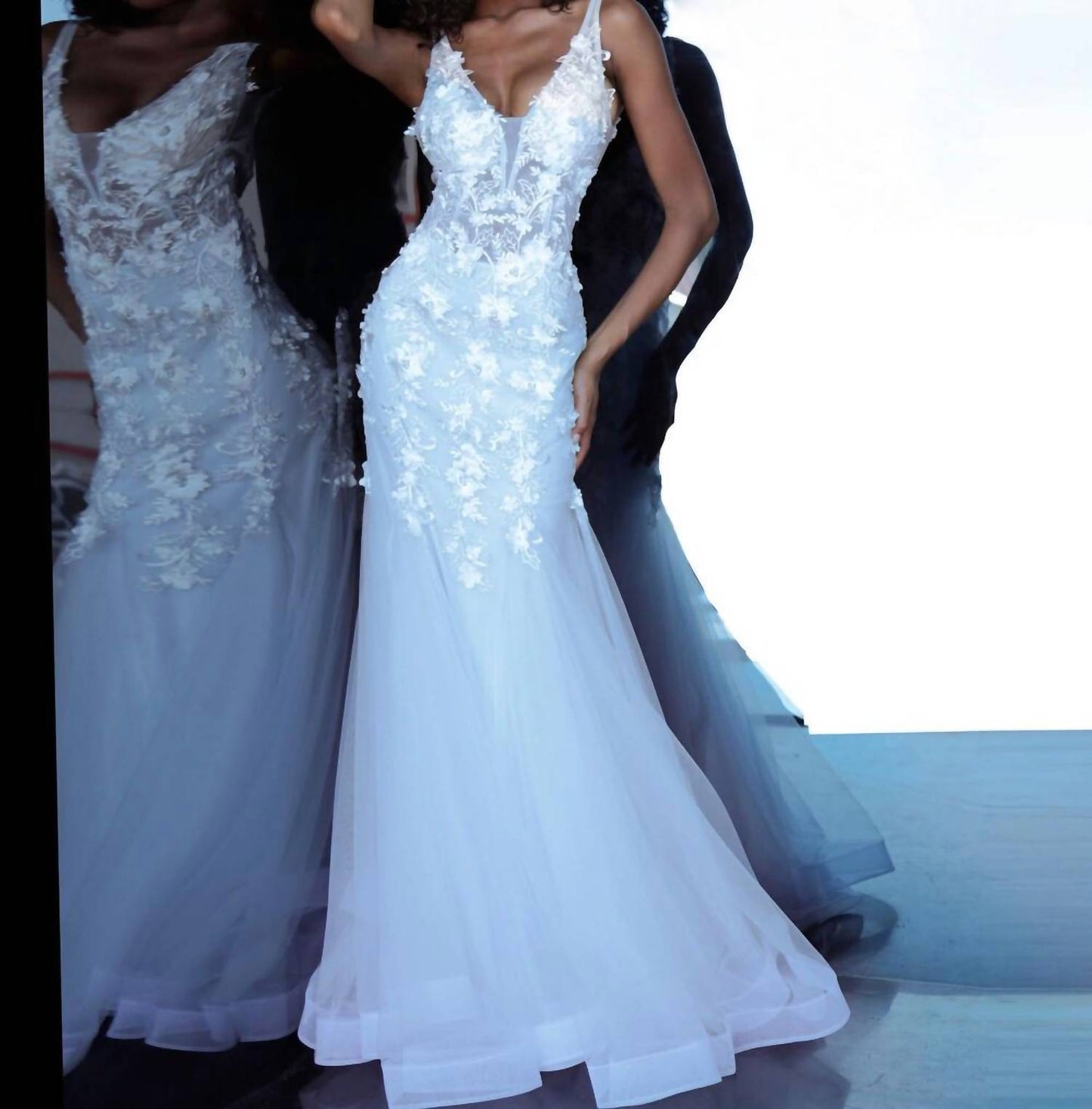 Jovani - Godet Long Dress