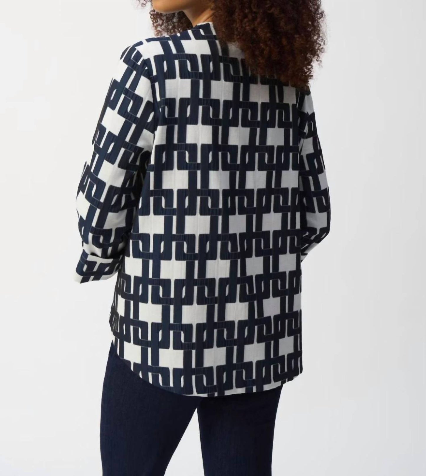 Joseph Ribkoff - Geometric Jacquard Blouse/Jacket