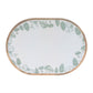 Wood Mushroom and Floral Print Tray (Set of 2)