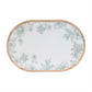 Wood Mushroom and Floral Print Tray (Set of 2)