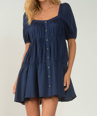 Elan - Tiered Button Dress