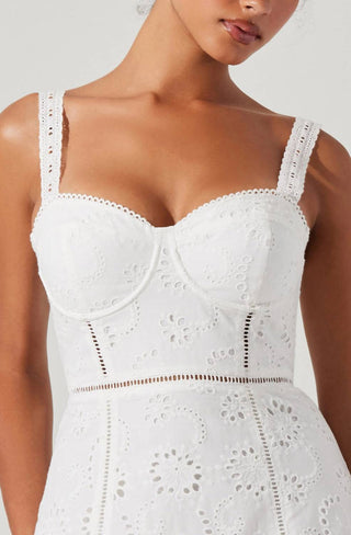 Astr - Pellagia Eyelet Midi Dress