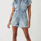 Free People - Women's Marci Cuffed Shortalls