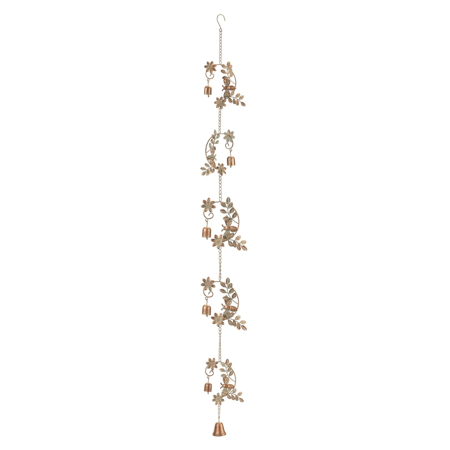 Iron Bumble Bee and Bell Rain Chain