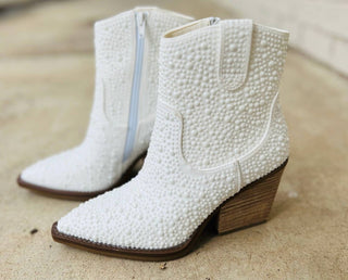 Very G - Kady Pearl Rhinestone Booties