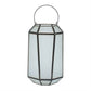 Frosted Glass Lantern with Handle 10.75"H