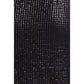 Something Navy - Faux Wrap Sequin Front Slit Tie Midi Skirt