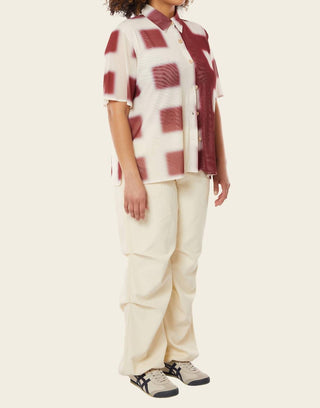 Find Me Now - Hunter Mesh Button Down Top