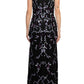 Adrianna Papell - Beaded V-neck Sleeveless Font Slit Gown