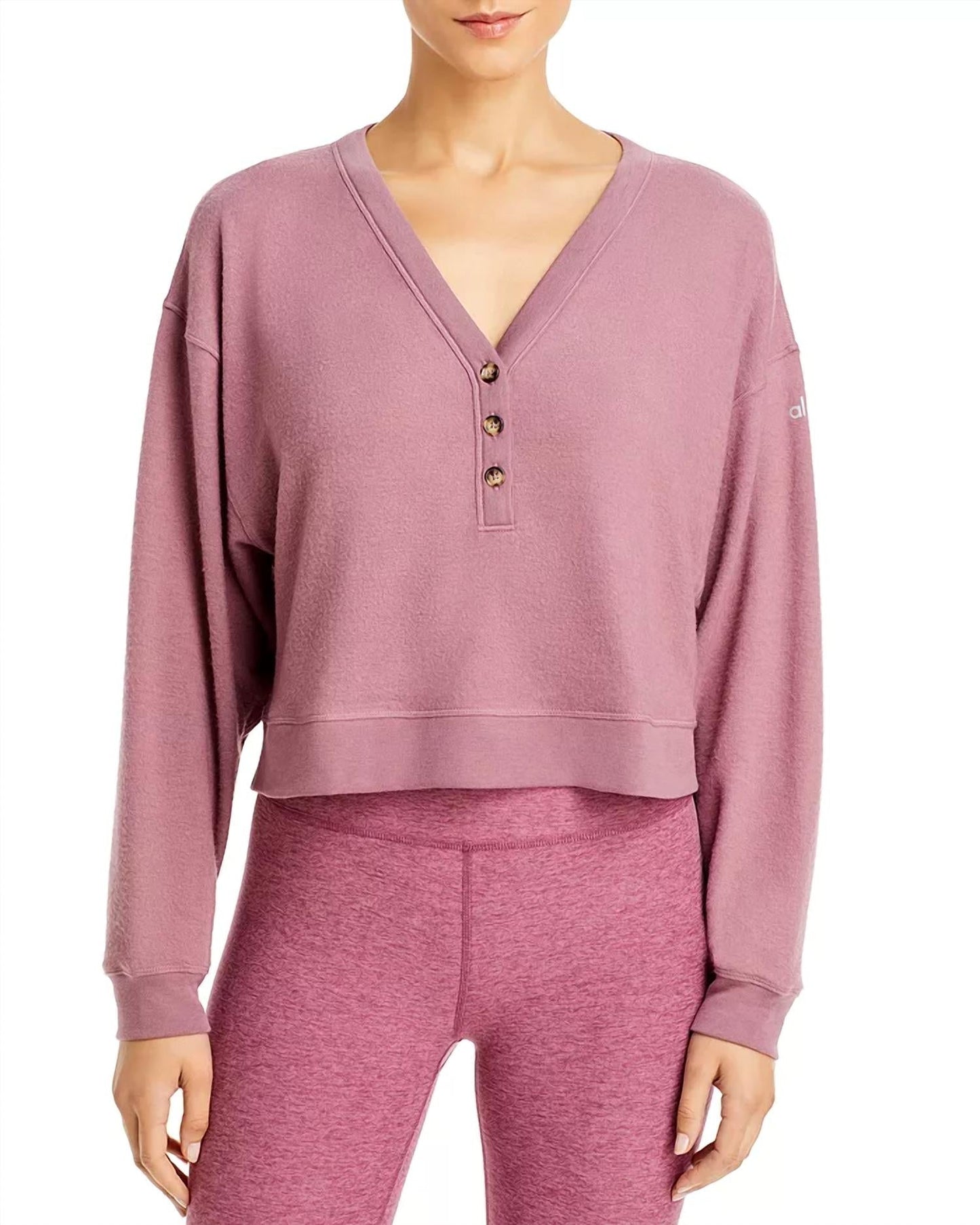Alo Yoga - ALOLUX SOHO CROPPED HENLEY