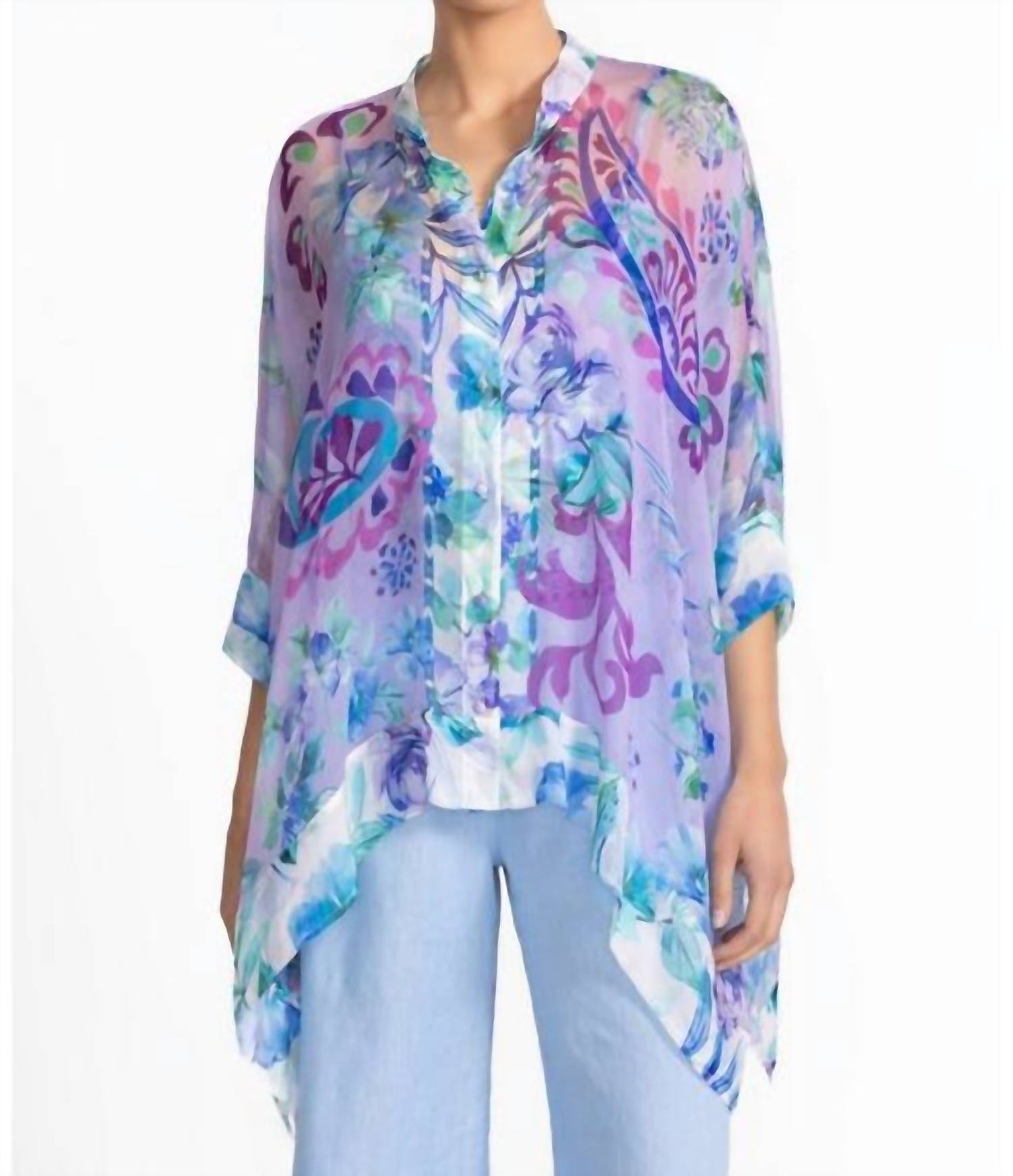 Johnny Was - KATIA OVERSIZED CONTRAST BLOUSE