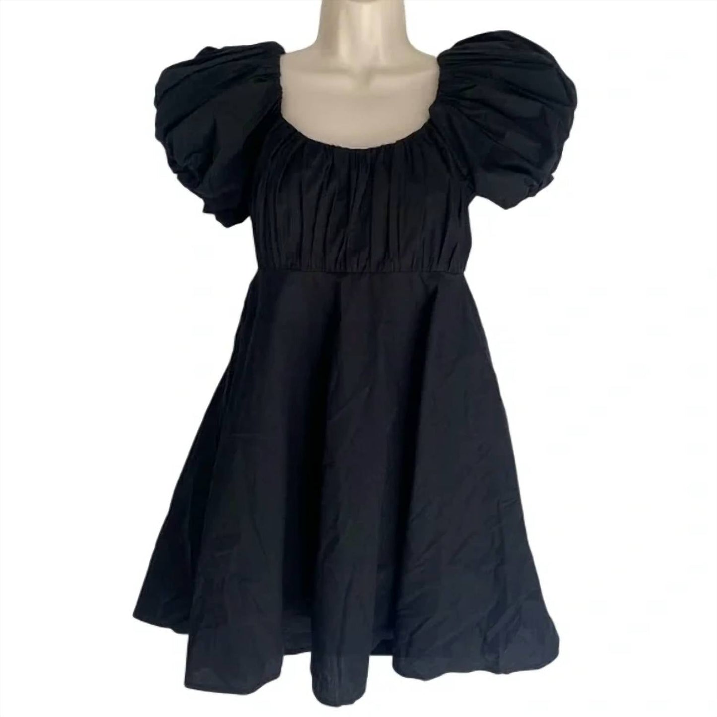 Abercombie & Fitch - Women's Ruched Puff Sleeve Mini Dress