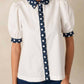 Prosperina - Prosperina Penny Button Front Top
