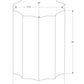 Drum Accent Side Table, Stylish Scalloped Design