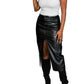 Vibrant M.I.U - Vegan Leather Cargo Skirt