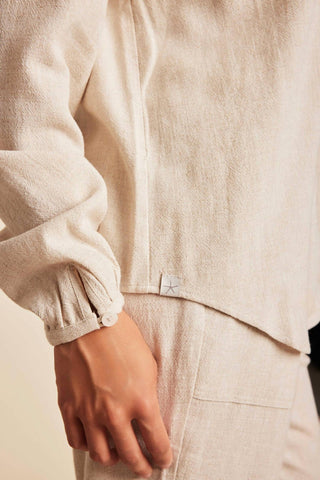 Barefoot Dreams - Linen Blend Long Sleeve Blouse