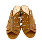 Schutz - Women's Suede Leather Open Toe Mules Laser Cut Sandals