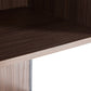 Modern Minimalist 51.2" Tall Lighted Display Cabinet with Tempered Glass