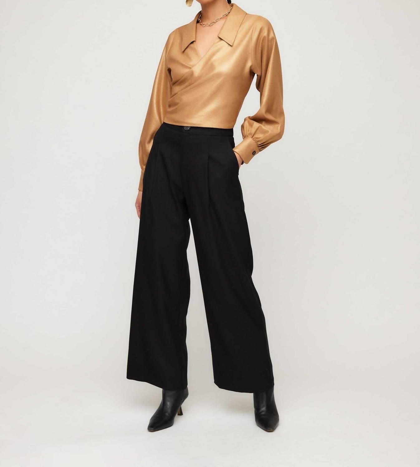 Fifteen Twenty - Sloane Crossover V-neck Wrap Shirt