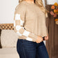 Blu Pepper - Checkered Sleeve Sweater