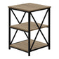 3 Tier Accent Table, Side Marble Look Contemporary & Modern