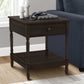 Accent Table, 2 Tier, Square, Traditional - Walnut