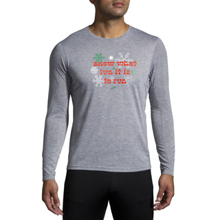 Brooks - RUN MERRY DISTANCE GRAPHIC LONG SLEEVE SHIRT